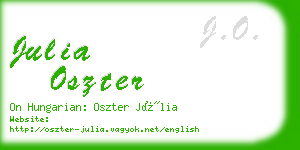 julia oszter business card